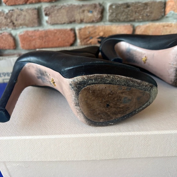 - Prada peep toe platform high heeled ankle booties size 10 - Picture 11 of 11